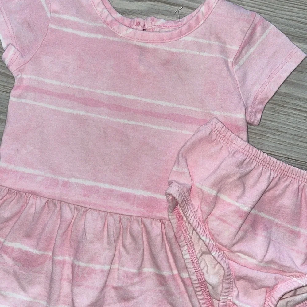⭐Wonder Nation Baby Girls 2-Piece Dress Set, Size 3–6M⭐